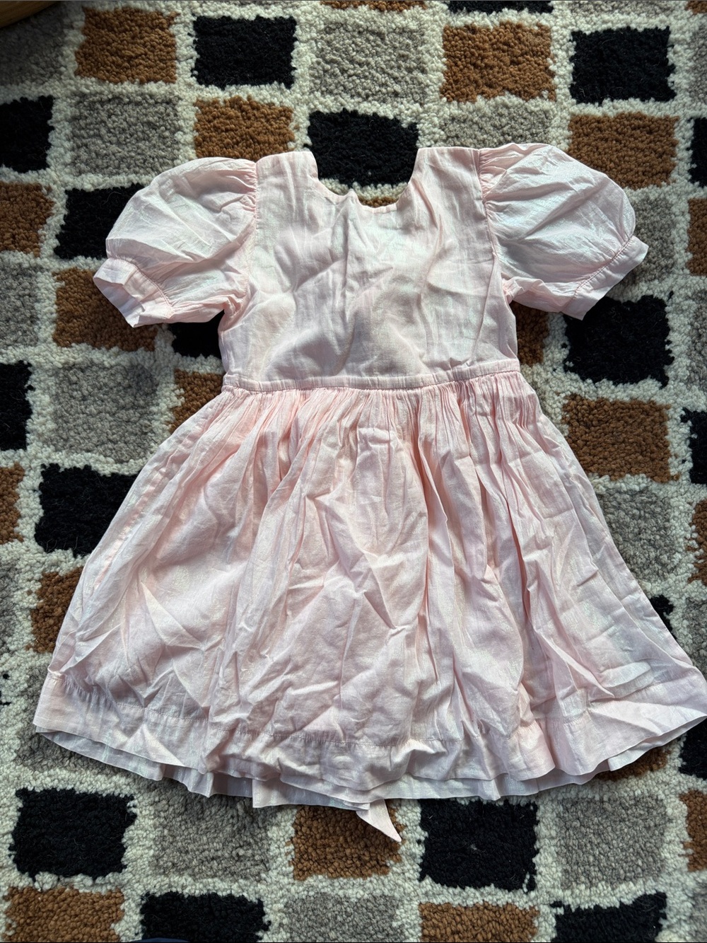 Morley Light Pink Puff-Sleeve Dress